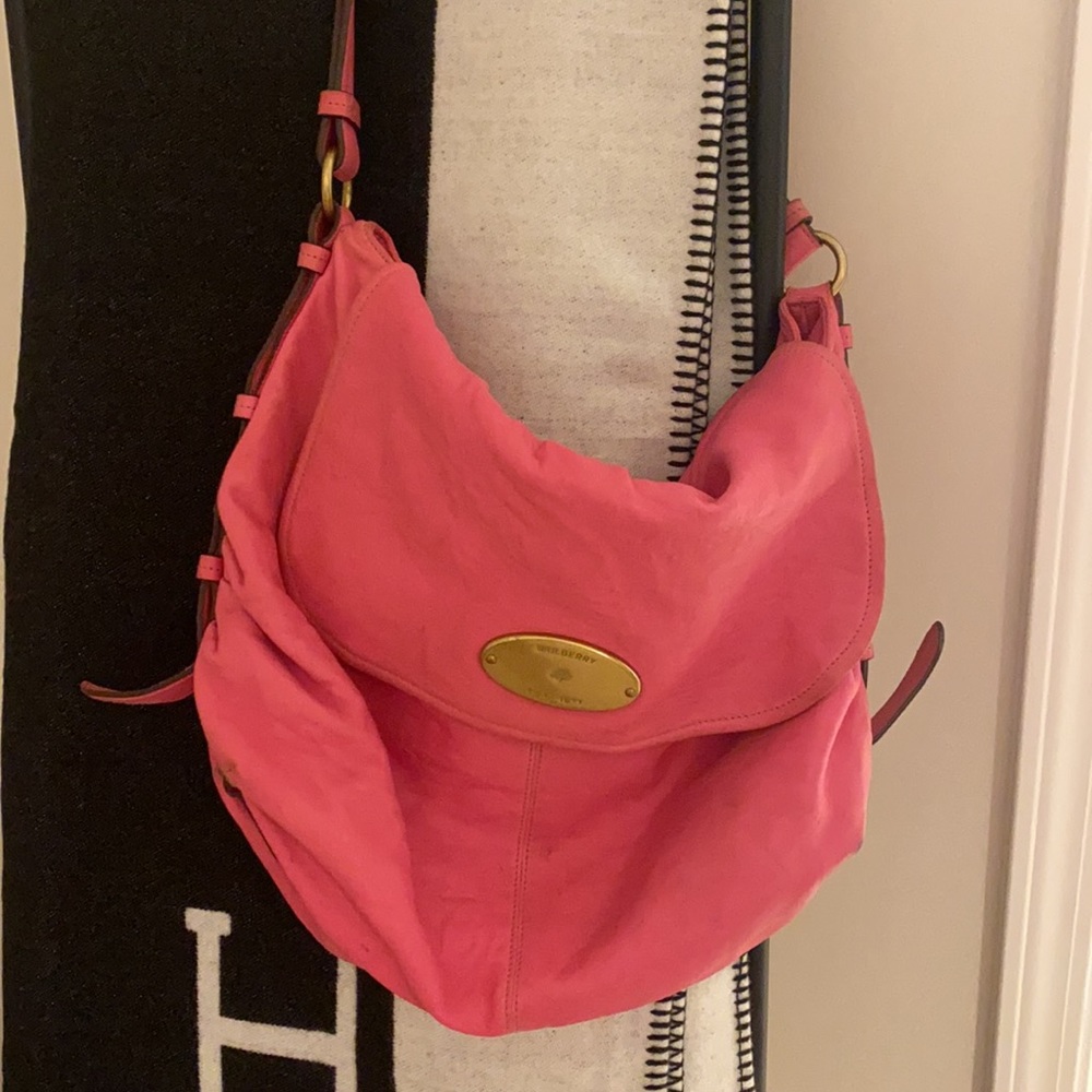 Lamb skin pink mulberry bag